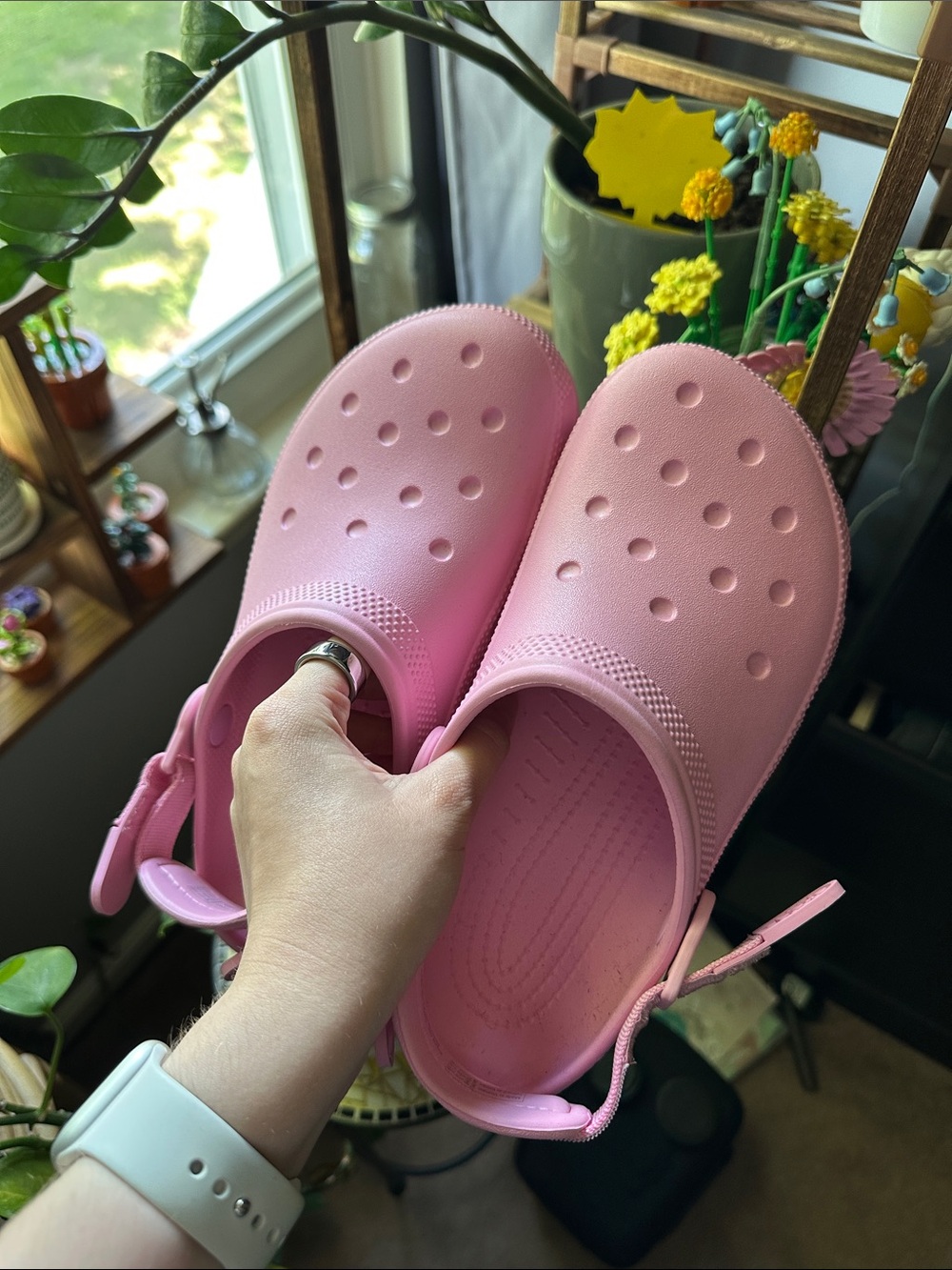 Pink Work Crocs